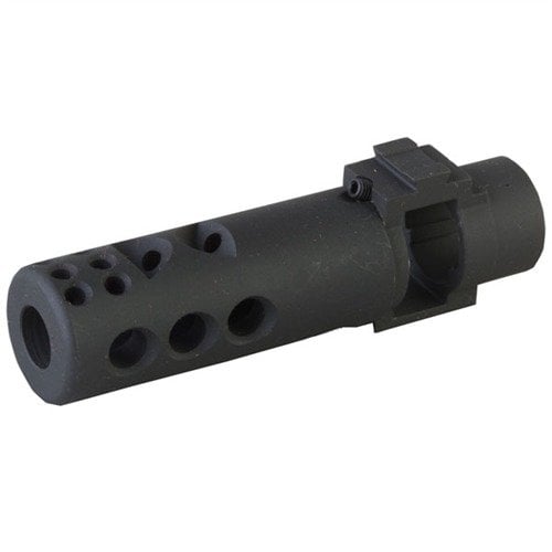 SPRINGFIELD M14 Muzzle Brake vähentää merkittävästi rekyyliä ja parantaa tarkkuutta ilman asekorjausta; sopii M14/M1A:han ja on helppo asentaa.