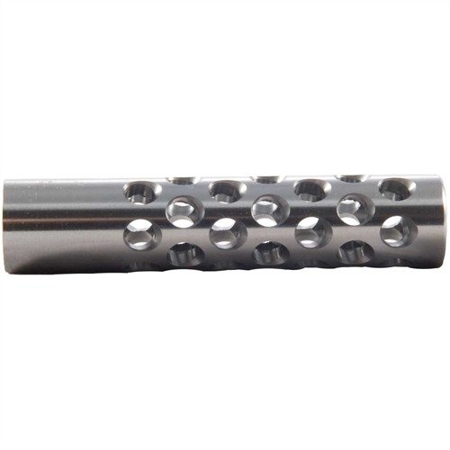 #01 MUZZLE BRAKE 22 CALIBER vähentää rekyyliä ja nostetta moniporttisen rakenteensa ansiosta, 42 porttia maksimoivat hallinnan. Tarvitsee asekorjausta.