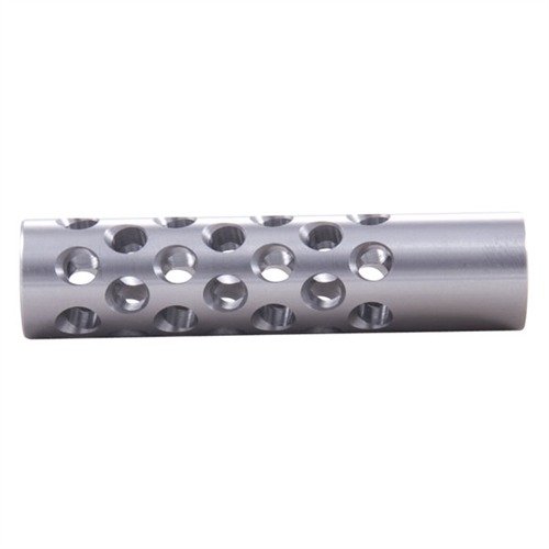 Monipuolinen #1 Muzzle Brake 22 kaliberi vähentää rekyyliä ja nostetta, 42 porttia maksimoivat hallinnan. Tarvitsee asekorjausta ja voidaan laajentaa jopa .44 kaliberiin.