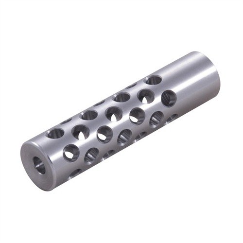 #3 MUZZLE BRAKE 22 CALIBER vähentää rekyyliä ja nousua, 42 porttia maksimoivat hallinnan. Tarvitsee aseistustaitoja, sopii jopa .44 kaliiperille.