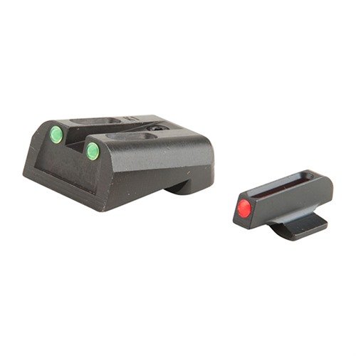 KIMBER 1911 Brite-Site Sight Set tarjoaa erinomaisen kirkkauden matalassa profiilissa, kestävä teräsrakennus ja helposti vaihdettavat fiber optic -systeemit.
