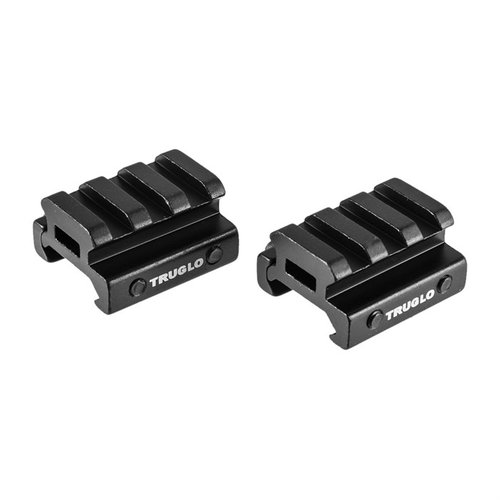 TruGlo ½” 2-osainen Picatinny riser mount on helppo asentaa, nostaa kiinnityskohtaa ½” ja tarjoaa lisää tilaa ejector portin ympärillä.
