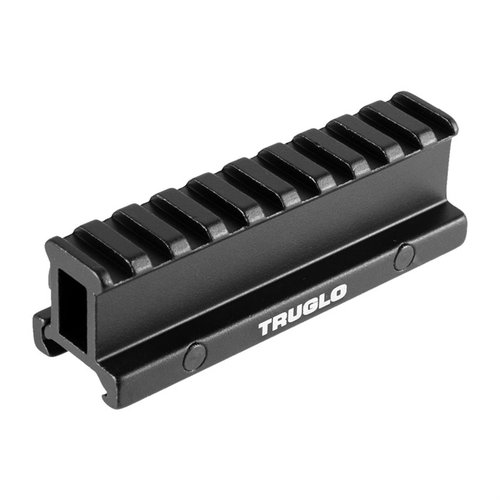 TruGlo 1" Picatinny riser mount nostaa optiikan luonnollisempaan asentoon, kiinnittyy helposti Picatinny-rautaan ja on valmistettu CNC-koneistetuista alumiinista.