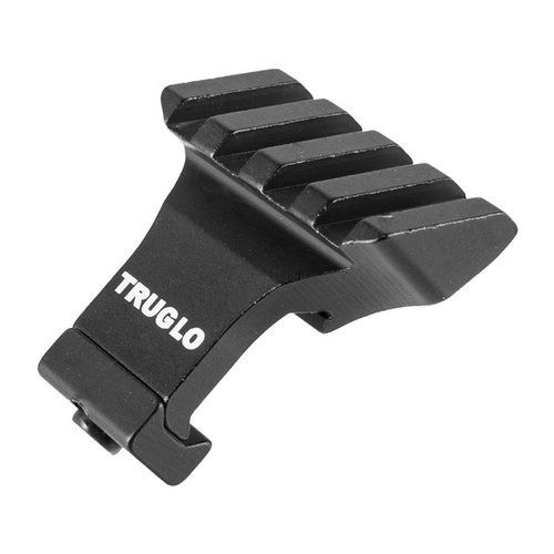 TruGlo 45° Picatinny riser mount pitää päänäkölinjan avoimena, mahdollistaa nopeat siirtymät varasuuntaimeen ja on kevyt CNC-koneistettua 6061-T6 alumiinia.