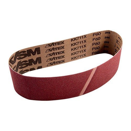 VSM:n 60 grit Compact Grain -hiontavöitä, jotka sopivat Raytechin laajeneviin hiontatrumpuihin. Kestävä alumiinioksidi takaa erinomaisen hiontatuloksen.