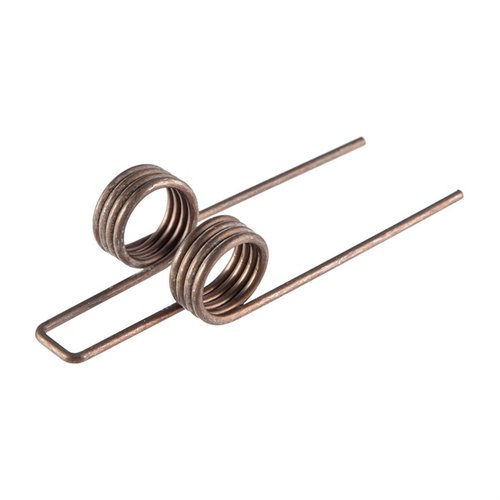 Korvattava AR-15 M4 Enhanced Hammer Spring, valmistettu 17-7 PH Stainless Steel -materiaalista, joka on lämpökäsitelty ja tarkasti valmistettu.