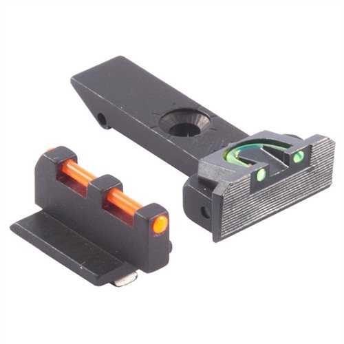 RUGER® REVOLVER FIRE SIGHT FIBER OPTIC - suorat korvaukset tehtaalla asennettaville tähtäimille, loistava näkyvyys, 3-pisteen tähtäyskuva, säädettävä tarvittaessa.