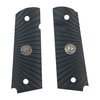 Kestävä G10-komposiitti, ainutlaatuinen Wilson Combat starburst -kuvio, musta väri, ambidextrous safety -leikkaus ja perinteinen muotoilu 1911-pistooleihin.